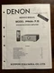 Denon Model PMA-7.5 Integrated Amplifier Amp Service Manual Original OEM Genuine