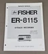 Fisher 8 Track Recorder ER-8115 Service Manual D-3531