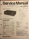 Technics by Panasonic RS-TR313 Stereo Double Cassette Deck Repair Manual