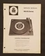 BSR MA-55 Record Changer, Turntable 33 45 78.   Service Manual, Birmingham 