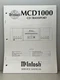 McIntosh MCD1000 Original Service Manual Free Shipping