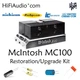 McIntosh MC100 amplifier rebuild restoration recap service kit repair capacitor