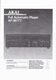 User Manual-Operating Instructions for Akai AP-M77 T