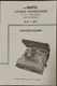 MARTEL DA-101 Reel to Reel Service Manual Original