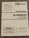 Teac S-100CD Stereo With Turntable Original Service Repair Manual