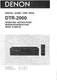 Operating Instructions For Denon DTR-2000