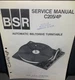 BSR C205 4P Turntable Service Manual Original