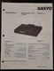 SANYO CPM2770 Digital Compact Disc Changer Service Manual Original