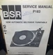 BSR P183 Turntable Service Manual Original