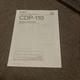 CDP-110 Sony Manual Original Cd Player