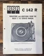 BSR C 142 R C-142R   Service Manual *Original*