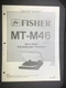 FISHER MT-M46 Turntable Service Manual