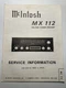 McIntosh MX112 FM/AM Tuner Preamplifier Preamp Service Information OEM Manual