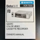 1984 SANYO BETA HI-FI VCR7200 ORIGINAL Owner's Manual