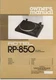Rotel RP-850 Turntable Owners Manual