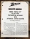 Zenith RoyalB77 Radio Service Manual *Original*