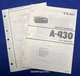 Original TEAC A-430 Cassette Service Manual -  Schematic