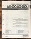 Yamaha AX-400 AX-400U Amplifier Owners / User Manual *Original*