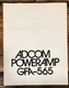 Adcom GFA-565 Amplifier Owners / User Manual *Original*