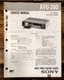 Sony AVU-360 AV Control Center Service Manual *Original*