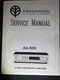 Kenwood KA-500 Amplifier Service Manual Stereo Integrated Photocopy