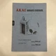 Akai Service Manual for PM-01 & FM-01 Cassette Player Tuner Pack