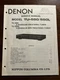 Denon Model TU-550 TU-550L Stereo Tuner Service Manual Original OEM Genuine