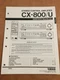 Yamaha CX-800/U Stereo Control Amplifier Service Manual