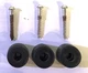 3 Vintage Pioneer Turntable Feet From PL-A45D &bull; Will Fit Others