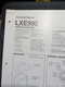 JBL LXE990 Speakers Specifications Schematic Service Manual Original