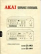 Vintage Akai Model CS-M3/CS-M4 Stereo Cassette Deck Service Manual