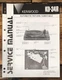 Kenwood KD-34R Record Player / Turntable Service Manual *Original*
