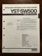 Yamaha YST-SW500 Super Woofer System Service Manual Vintage Original Schematic