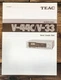 Teac V-33 V-44C Cassette Owners / User Manual *Original*