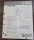 Sony G-1500 Music System Service Manual - Original