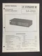 FISHER CA-225A Amplifier Service Manual Original