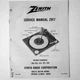 ZENITH &reg; Z917 Models 169-322 -323 -327 -328 Record Changer Service Manual - New