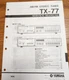 Yamaha TX-77 Tuner Service Manual - Original