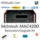 McIntosh MAC-4200 Restoration Kit repair upgrade filter capacitor