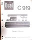 DUAL C 919  CASSETTE  SERVICE MANUAL ORIGINAL NOT A  PHOTO COPY.