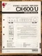 Yamaha CX-600 CX-600U Preamp / Preamplifier  Service Manual *Original*