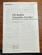 Sony CD Radio Cassette-Corder CFD-S23 & CFD-S33 Operating Instructions 1996