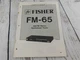 FISHER FM-65 AM/FM STEREO SYNTHESIZER TUNER  SERVICE MANUAL w/wiring diagram
