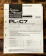 Pioneer PL-C7 Record Player / Turntable  Service Manual *Original*