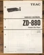 TEAC ZD-880 CD Player Service Manual *Original*