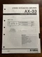 Yamaha AX-33 Stereo Integrated Amplifier Amp Service Manual Original Genuine OEM