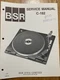 BSR C-182 Record Changer Original Service Repair Manual