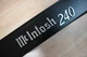 For McINTOSH MC240 AMPLIFIER LOGO EMBLEM BADGE BLACK+BRUSHED - REPRODUCT DIY