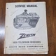 ZENITH 1959 Television Receivers Service Manual TV-22 Electronics Manual