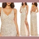 NWT $458 Mac Duggal [ 2 ] 3D Floral Sequined Strappy Sleeveless Gown Nude #G1700